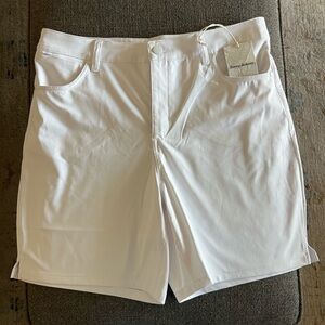Tommy Bahama Bermuda Shorts White Performance SPF Kira Kay Women’s 14 NWT